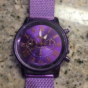 Women's Purple Geneva Watch